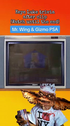 Classic Gremlins PSA rolled out for Gremlins 2 - Keye Luke is the Chinese-American actor that plays Mr. Wing. Remember him from reruns of Kung Fu starring David Carradine? Keye has been in over 200 films and tv shows and is considered one of the first Chinese-American actors to achieve success in the film industry 🎥 #keyeluke #mrwing #gremlins #gremlins2 #psa #retrotv #80sthrowback #90sthrowback #80s #1980s #nostalgia #trivia #fypシ #fypシ゚viral