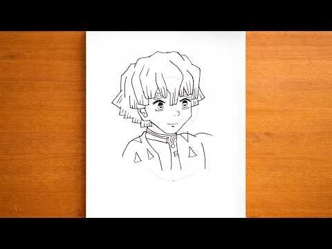 Easy Zenitsu drawing for kids ⚡ | Cómo dibujar a Zenitsu fácil para niños