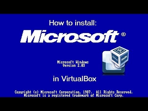 How to install Windows 2.0 in VirtualBox!