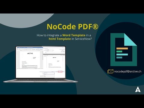 NoCode PDF I How to integrate a Word Template in a html Template in ServiceNow?