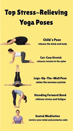 Top Yoga Poses to Relieve Stress | Calm Your Mind & Body Naturally#shorts#foryou#food