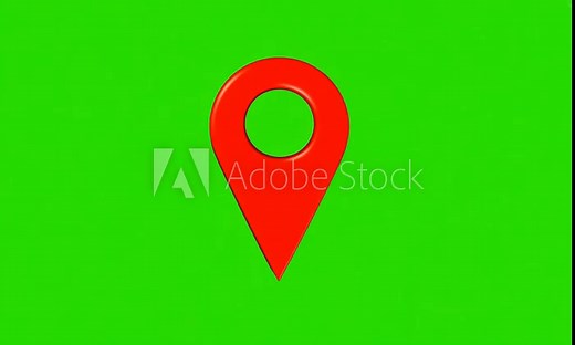 Red map pin marker icon set for location and navigation with various designs suitable for maps and GPS apps on green screen background