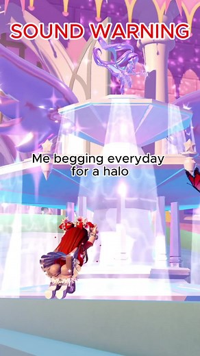 Winning a Halo for the First Time from the Royale High Fountain