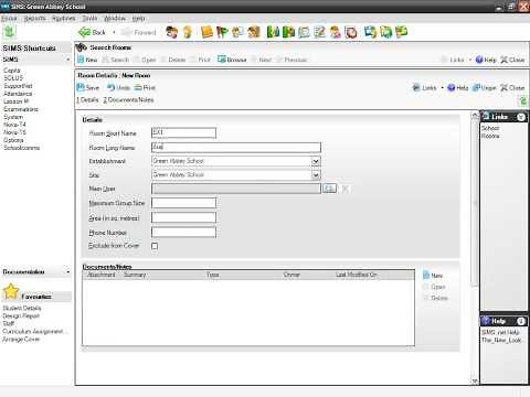Creating Rooms in SIMS .net [Exams in SIMS .net Cover 7]