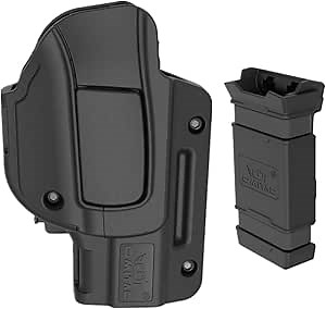 G19 Holster for Glock 19 Glock23 Glock32 Gen 1,2,3,4,5 Universal Magazine Pouch fits 9MM,10MM,.357, .40, .45 Caliber Magazines (Belt Clip)