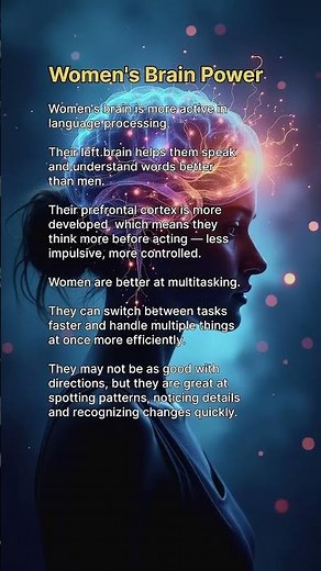Women’s Brain Power 🧠 | Amazing Psychology Facts About Female Brain & Multitasking Abilitie
