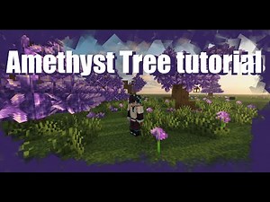 Minecraft - Simple amethyst crystal tree build tutorial - MinecraftRichy