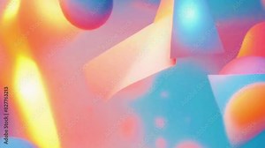 Shapes that smoothly transition from one form to another, with gradient fills, 4K lights background High-Quality Animation Video