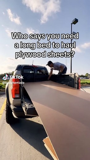 Guys with short bed trucks often get flak from the long bed crowd, but you can still haul 4x8 sheets in a mid-size truck. A few tips to consider, especially for those who haven't always been around trucks like myself: 1. Check your wheel wells for slots where you can place 2x6s or 2x8s to support the plywood above the wells, keeping it flat. 2. Some tailgates have a mid-position setting, which can give you a bit of extra support. 3. While I didn't show it here, don't forget to secure your load w