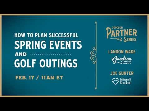 How to Plan Successful Spring Events & Golf Outings