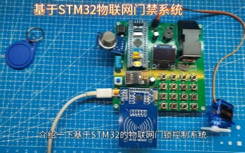 1026-240304基于STM32物联网门禁系统-指纹-rc522-dht11-mq2-蜂鸣器-ds1302-舵机-WiFi8266