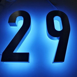[Hot Item] China Custom Night Sensor Backlit LED Modern House Number Sign
