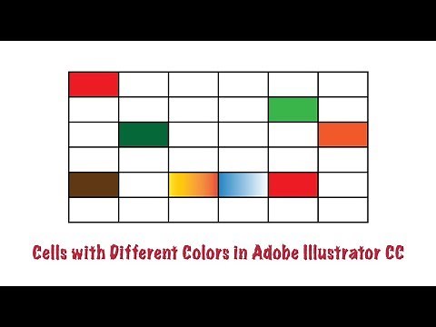 How to Fill rectangular Grid cells with Different Colors in Adobe Illustrator CC