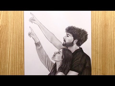 How to draw a Romantic couple | Love Drawing | Pencil Drawing | The Crazy Sketcher