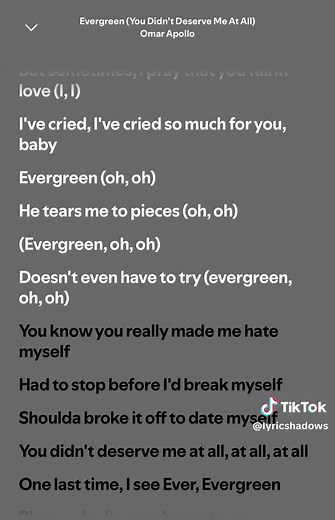Omar Apollo - Evergreen (Official Lyrics)