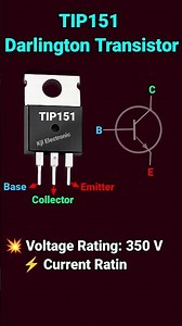 TIP151 Darlington Transistor – Voltage, Current, Power & Gain Explained | #shorts