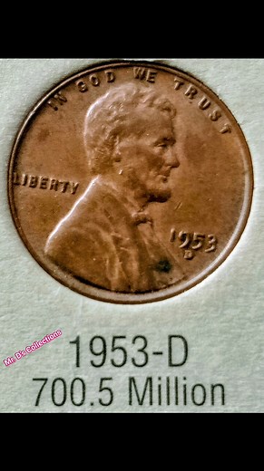 ✨ 1953 Lincoln Cents ✨ Includes: 🪙 1953 (Philadelphia – No Mint Mark) 🪙 1953-D (Denver Mint) 🪙 1953-S (San Francisco Mint) A charming trio from the 1950s featuring the classic Wheat Ears reverse 🌾 — a symbol of America’s strength and prosperity during the post-war era. 💰 Current Value (approx.): 1953 (No Mint Mark): $0.10–$1.00 1953-D: $0.10–$1.00 1953-S: $0.10–$1.50 (Values depend on condition and luster) A vintage addition every Lincoln cent collector will appreciate ❤️ #fblifestyle #Linc