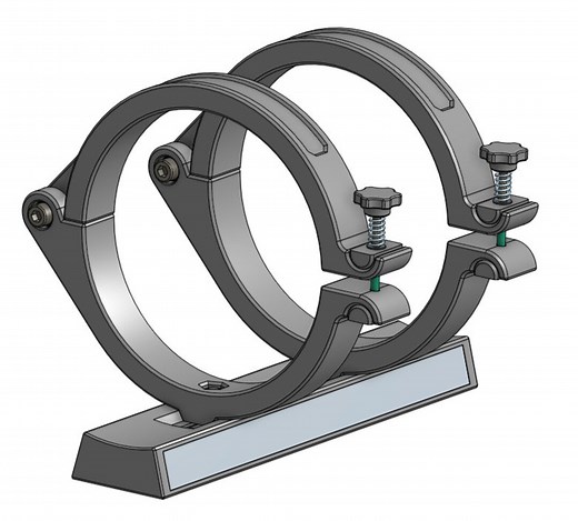 3D Print Files - Modifiable Telescope Tube Rings With Aluminium Rail Insert - Etsy