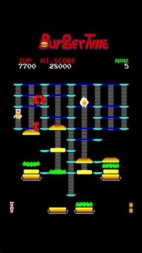 BurgerTime 2 – Classic Arcade Gameplay#shorts