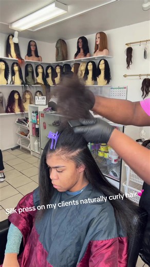 Silk press on Healthy & Shiny Hair 😍 Ready for your next hair transformation? Come experience the Lizzy’s Salon difference.💕@#westcovinahairstylist#lastylist#blackhairtiktok #sewin