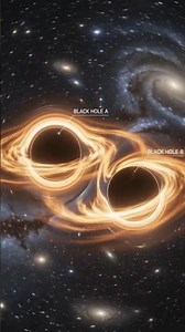 🕳️ What If Two Black Holes Collided? 🌌 | 3D Space Animation#shorts #blackhole