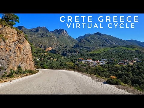 Indoor Cycling Workout Video With Music | Virtual Bike Ride | Crete Greece