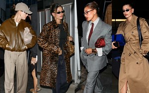 Hailey 时髦辣妈的深秋街拍｜虽然海狸在健身恢复中 但街拍依旧水准在线 每套Look都值得借鉴 包括风衣 皮衣及针织都是秋冬必备单品 拽酷拽美的～