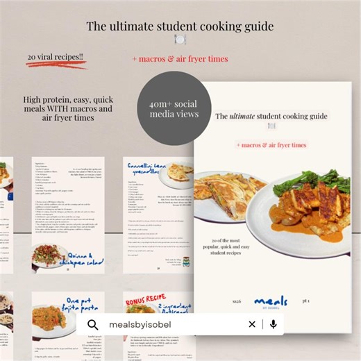 The Ultimate Student Cooking Guide: Cookbook for Students, With Macros & Air Fryer Times - Etsy