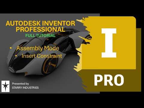 46 - Insert Constraint | Assembly Mode | Autodesk Inventor Tutorial
