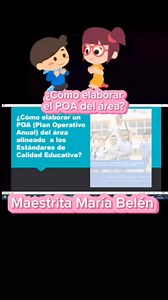 Como realizar un POA del area #POA | Maestrita María Belén