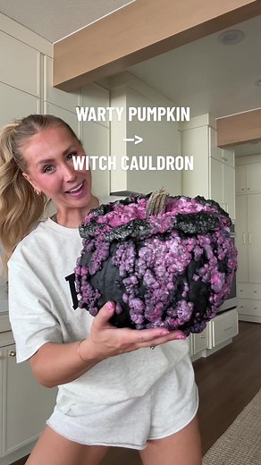 Creative Pumpkin Cauldron Craft for Halloween