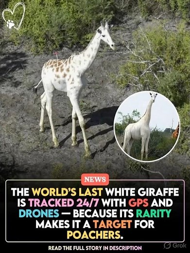 The World’s Only White Giraffe Still Survives in Kenya 🦒🤍