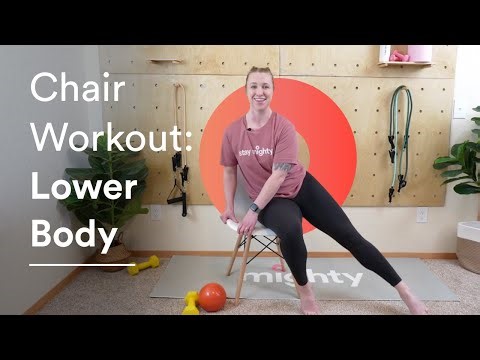 25 Min Chair with Exercise Ball Workout: Beginner Lower Body