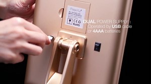 Magicfly Vanity Mirror Lighted Makeup Mirror 10X 3X 2X 1X Magnifying Mirror with 21 LED Lights, Trifold Mirror with Touch Screen, Adjustable Brightness & Stand, Dual Power Supply Mode, White