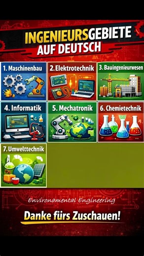 10 Engineering Disciplines in German 🇩🇪 Learn German Fast