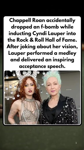 Chappell Roan Accidentally Drops F-Bomb Live While Inducting Cyndi Lauper into Rock & Roll Hall of Fame | The Super Fast USA