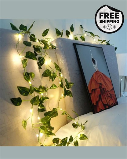 Flower Green Leaf String Lights Battery-powered LED Fairy Lights for Home & Garden - Etsy
