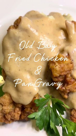 Old Bay Fried Chicken Recipe with Pan Gravy