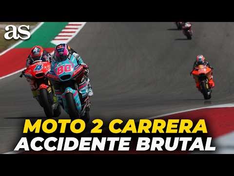 BRUTAL CRASH in MOTO 2 | ENDS IN RED FLAG | AUSTIN GP
