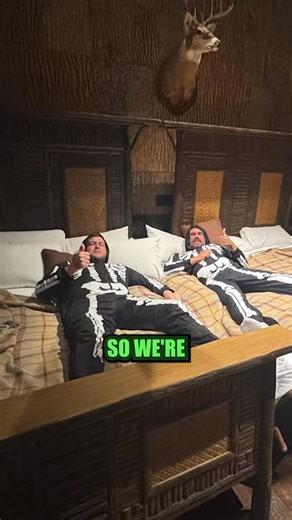 We created a mega bed with all 7 of us in skeleton pajamas | Pardon My Take