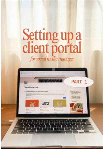 Client portal setup for social media managers in Notion ✨ Each client gets their own dedicated space. Choose between monthly retainer templates (single or multi-platform) or VIP day setups. Part 2 coming soon where I’ll show you the other pages 👀 Comment “portal” and I’ll send you the link in your DMs!