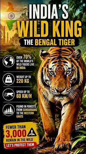 The Real King of the Jungle: Things You Didn't Know About Bengal Tigers! 🐯 #bengaltiger #wildlife