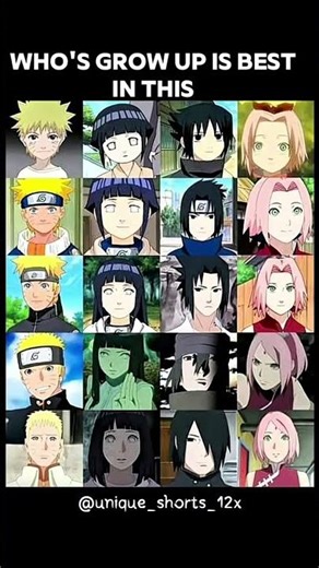 Naruto Sasuke Sakura Best Glow Up? 🔥Kid vs Adult Naruto Characters Glow Up ✨।। #narutofans #naruto
