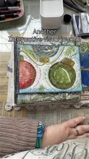 Interactive Visual Journal pages add extra journaling space. #visualjournaling #mixedmediajournal
