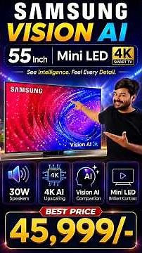 Samsung Vision AI Mini LED 55" TV (2026) Review 🔥 Best 4K Mini LED TV Under ₹50,000?