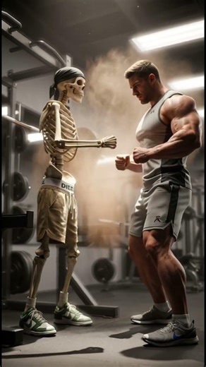 Skeleton Gym Showdown 💀🔥 Cinematic 3D Fight Scene with Gym Instructor