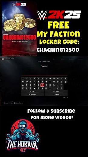 FREE MyFaction Locker Codes For WWE 2K25 $12,500 VC
