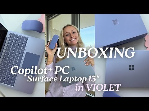 NEW Violet 💜 Copilot+ PC Surface Touch Screen Laptop Unboxing | Microsoft 2025 | Kellyn McMullan