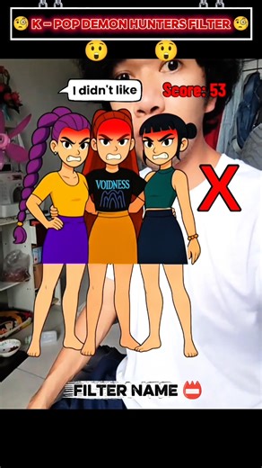 K-POP DEMON HUNTERS FILTER 😯🥶 #tutorial #demon #hunters #trending #filter