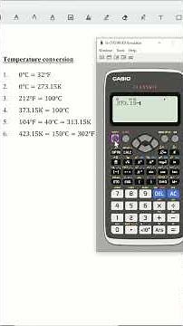 Temperature conversion (fx-570/991EX)